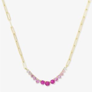 NWT Melinda Maria Gold “Not Your Basic Graduated Ombré Samantha” Necklace